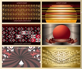 抽象卡片模板矢量图